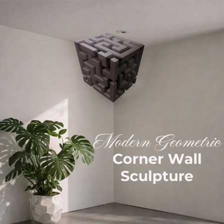 Interlocking Puzzle Corners 3D Wall Art