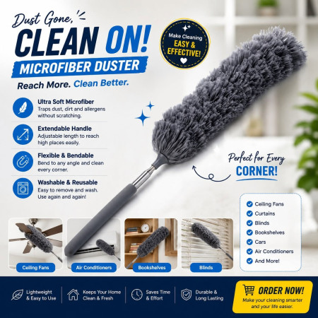 Household Microfiber Duster Cleaning Brush