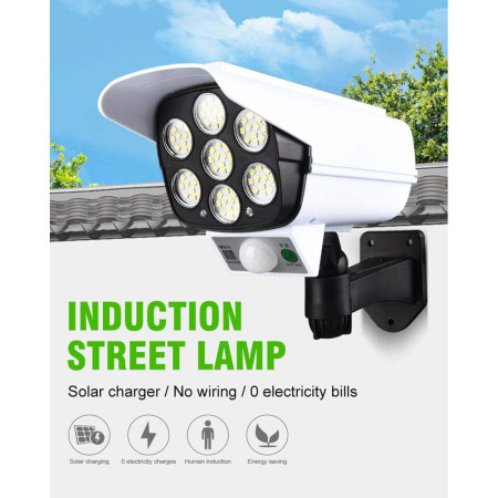 77 LED Solar Security Light – PIR Motion Sensor Waterproof Outdoor Wall Lamp