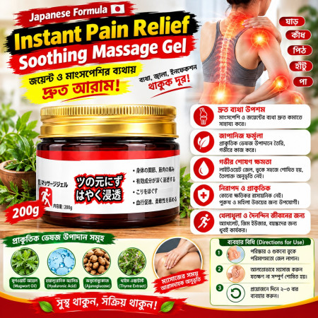 ২টা কিনলে ১টা ফ্রি (৩পিস) Instant Pain Relief Soothing Massage Gel